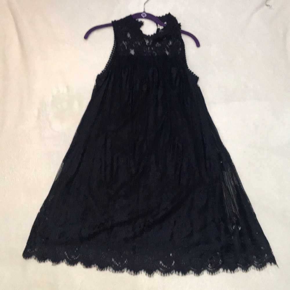 Navy Blue Lacey Dress size Medium EUC